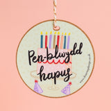 Gift Decoration - Pen-blwydd Hapus / Happy Birthday