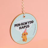 Gift Decoration - Pen-blwydd Hapus / Happy Birthday - dog