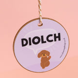 Gift Decoration - Diolch / Thank you - dog