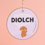 Gift Decoration - Diolch / Thank you - dog