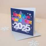 Welsh New year card 'Blwyddyn newydd dda! 2025'