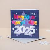 Welsh New year card 'Blwyddyn newydd dda! 2025'