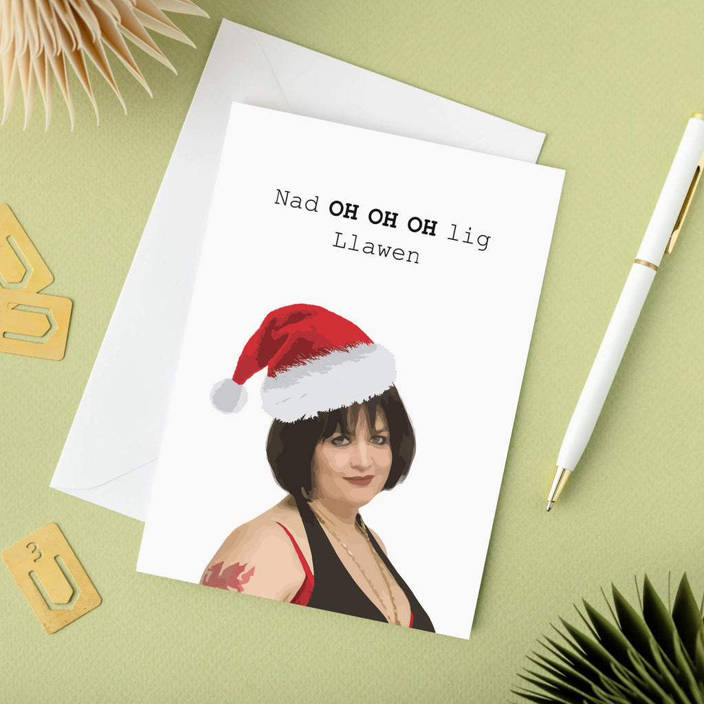 Welsh Christmas card 'Nad OH OH OH lig Llawen' - Gavin and Stacey