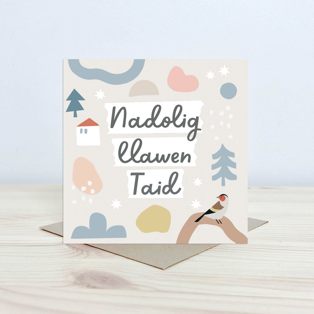 Christmas card 'Nadolig Llawen Taid' Nansi Nudd