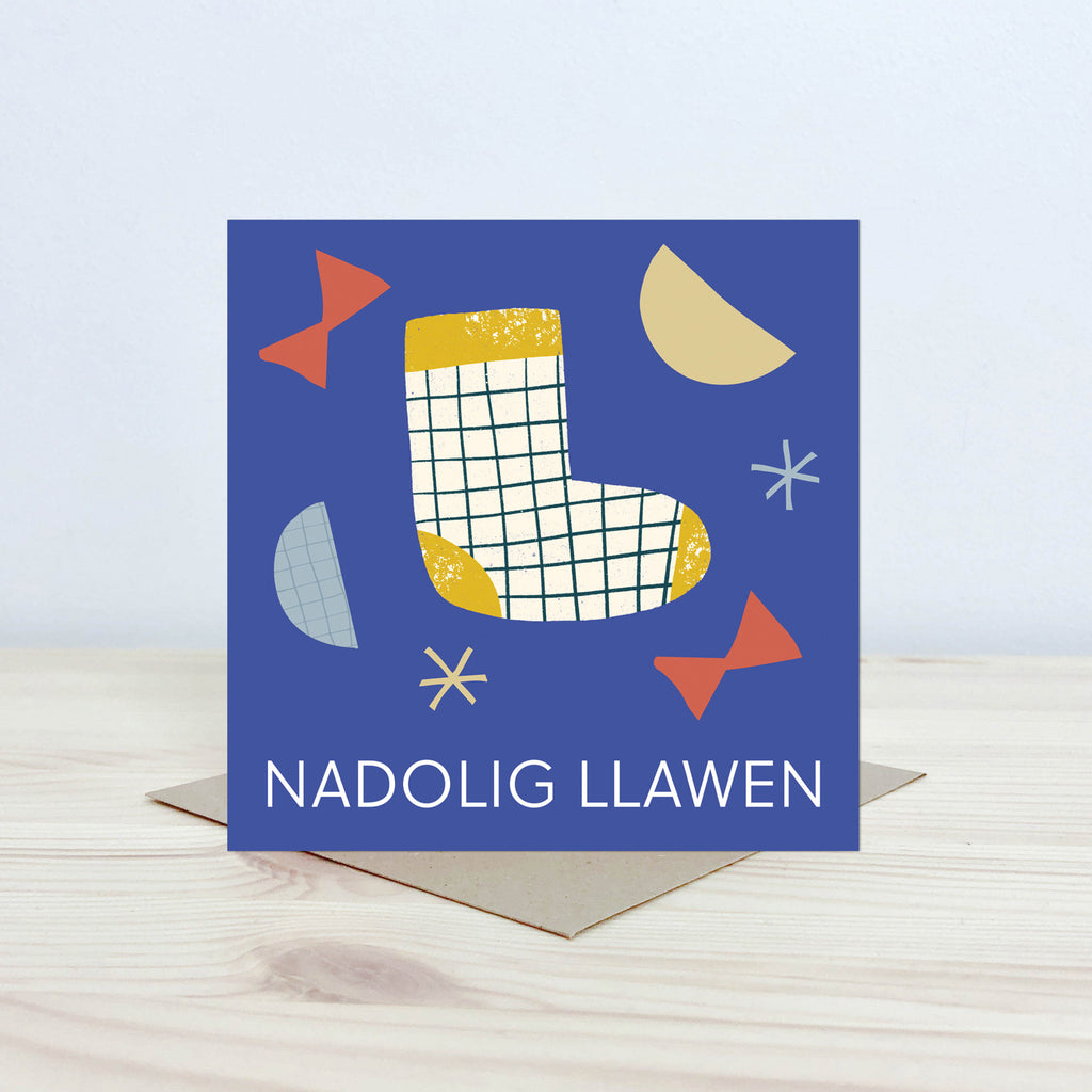 Christmas card 'Nadolig Llawen' Nansi Nudd