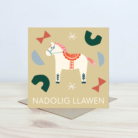 Christmas card 'Nadolig Llawen' Nansi Nudd