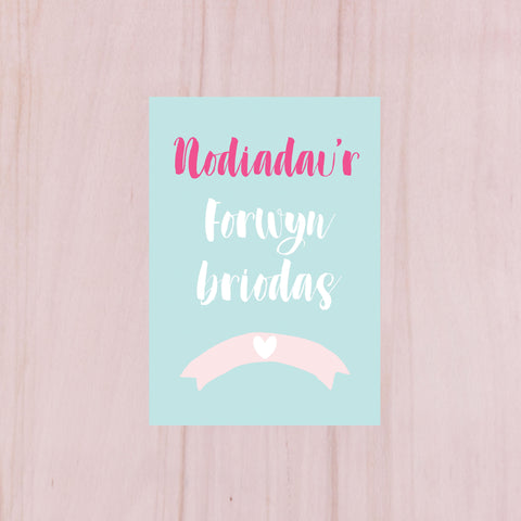 Welsh Bridesmaid Notebook 'Nodiadau’r forwyn briodas' - Nansi Nudd