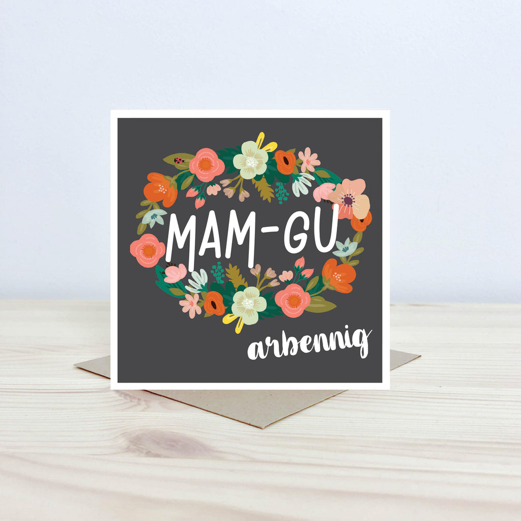 Welsh Grandmother card 'Mam-gu arbennig' - Nansi Nudd