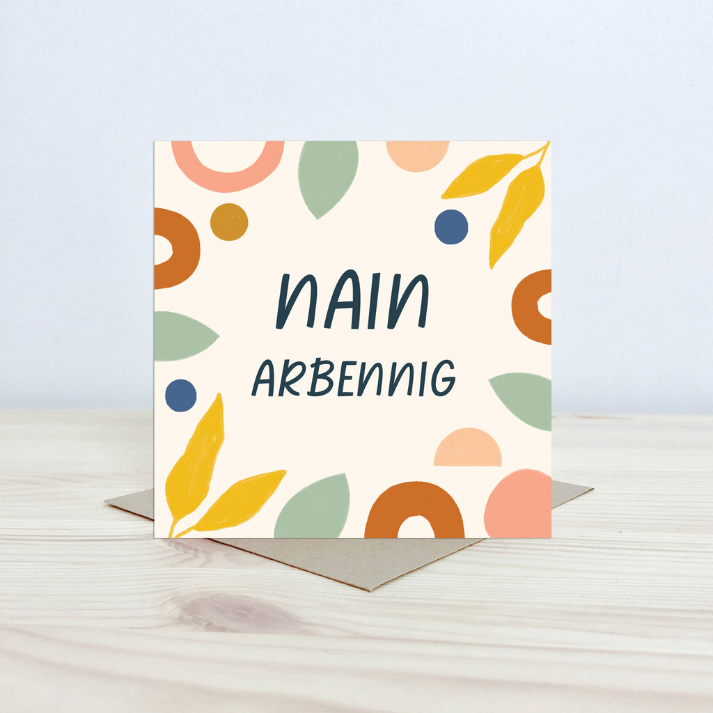 Welsh Mother's day card 'Mamgu Arbennig' - Nansi Nudd