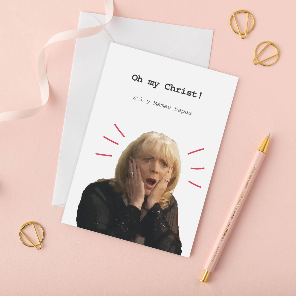 Welsh Mother's day card 'Oh my Christ' - Gavin and Stacey