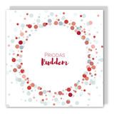 Welsh ruby wedding anniversary card 'Priodas ruddem' cerdyn pen-blwydd priodas Cymraeg - Draenog