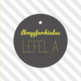 A level congratulations card 'Llongyfarchiadau Lefel A' - Draenog